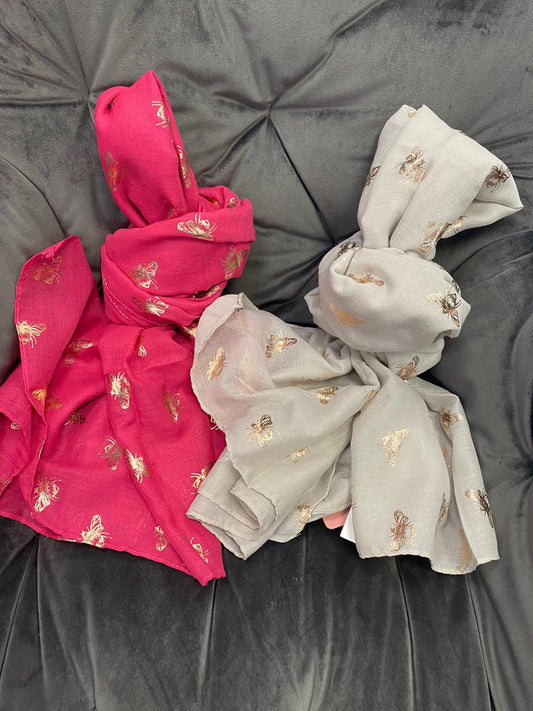 Foil Bee Scarf (3658)